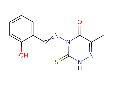 1,2,4-Triazin-5(2H)-one, 3,4-dihydro-4-[[(2-hydroxyphenyl)methylene]amino]-6-methyl-3-thioxo-