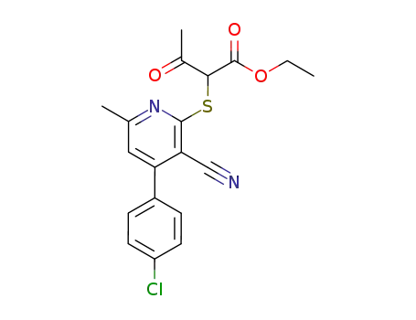 2-[4-(4-chloro-phenyl)-3-cyano-6-methyl-pyridin-2-ylsulfanyl]-3-oxo-butyric acid ethyl ester