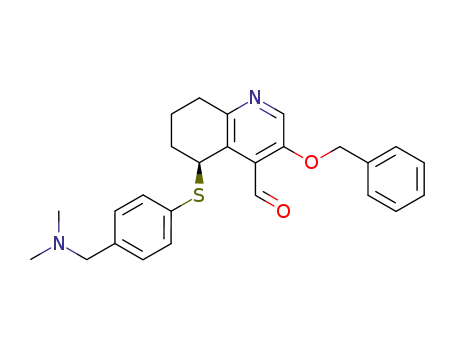 3-benzyloxy-5-(4-dimethylaminomethyl-phenylsulfanyl)-5,6,7,8-tetrahydro-quinoline-4-carbaldehyde