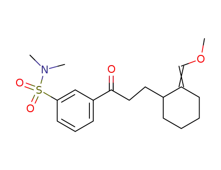 3-[3-(2-methoxymethylene-cyclohexyl)-propionyl]-<i>N</i>,<i>N</i>-dimethyl-benzenesulfonamide