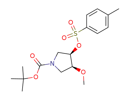 1-Pyrrolidinecarboxylic acid,
3-methoxy-4-[[(4-methylphenyl)sulfonyl]oxy]-, 1,1-dimethylethyl ester,
(3S,4R)-