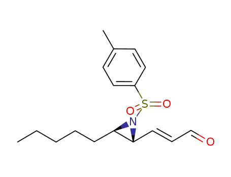 Aziridine,
1-[(4-methylphenyl)sulfonyl]-2-[(1E)-3-oxo-1-propenyl]-3-pentyl-,
(2R,3R)-