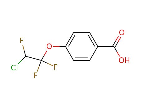 Molecular Structure of 405-43-6 (4-(2-chloro-1,1,2-trifluoroethoxy)benzoic acid)