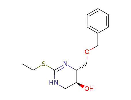 (4R,5S)-4-Benzyloxymethyl-2-ethylsulfanyl-1,4,5,6-tetrahydro-pyrimidin-5-ol