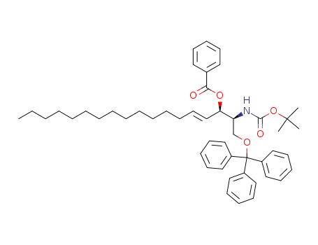 Molecular Structure of 299172-58-0 ((2S,3R,4E)-3-BENZOYL-2-TERTBUTYLOXYCARBONYLAMINO-1-TRIPHENYLMETHYL-4-OCTADECEN-1,3-DIOL)