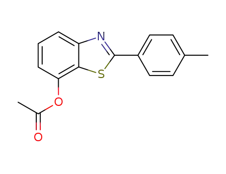 Molecular Structure of 101078-58-4 (Acetic acid 2-p-tolyl-benzothiazol-7-yl ester)