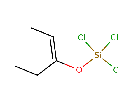 Molecular Structure of 570385-67-0 (Silane, trichloro[[(1E)-1-ethyl-1-propenyl]oxy]-)