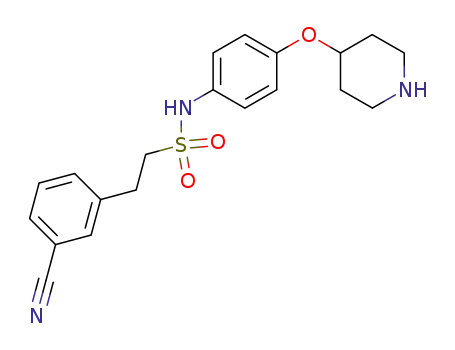 2-(3-cyanophenyl)-N-{4-[(4-piperidyl)oxy]phenyl}ethanesulfonamide