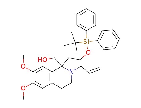 {2-allyl-1-[2-(<i>tert</i>-butyl-diphenyl-silanyloxy)-ethyl]-6,7-dimethoxy-1,2,3,4-tetrahydro-isoquinolin-1-yl}-methanol