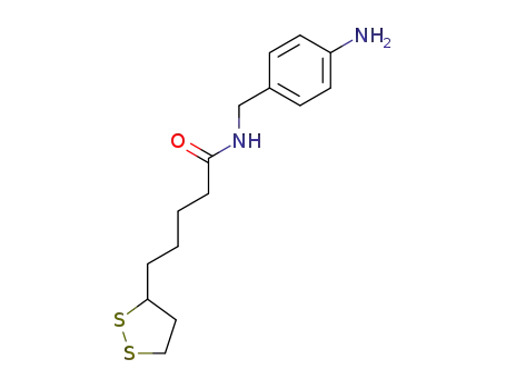 Molecular Structure of 457631-49-1 (5-[1,2]dithiolan-3-yl-pentanoic acid 4-amino-benzylamide)