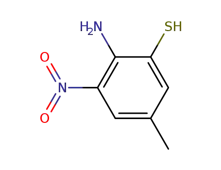 Molecular Structure of 146139-16-4 (Benzenethiol, 2-amino-5-methyl-3-nitro-)