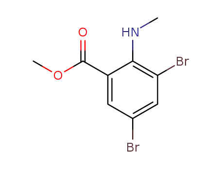 3,5-dibromo-2-methylamino-benzoic acid methyl ester