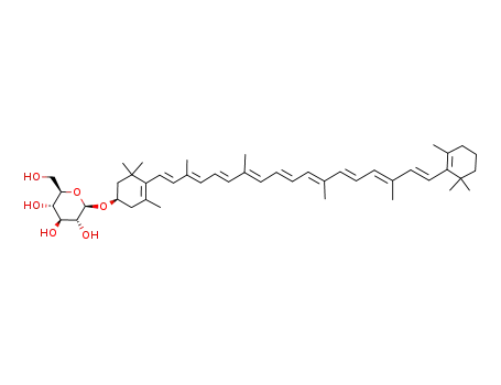 Molecular Structure of 135589-15-0 ((all-E)-(3R)-3-(β-D-glucopyranosyloxy)-β,β-carotene)