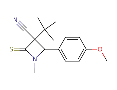 3-Azetidinecarbonitrile,
3-(1,1-dimethylethyl)-2-(4-methoxyphenyl)-1-methyl-4-thioxo-