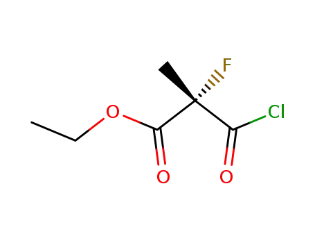 Molecular Structure of 106815-07-0 (Propanoic acid, 3-chloro-2-fluoro-2-methyl-3-oxo-, ethyl ester, (S)-)