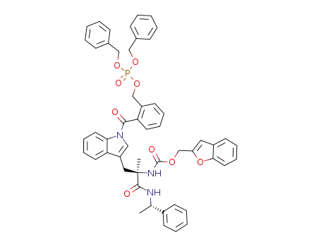 [(R)-2-{1-[2-(Bis-benzyloxy-phosphoryloxymethyl)-benzoyl]-1H-indol-3-yl}-1-methyl-1-((S)-1-phenyl-ethylcarbamoyl)-ethyl]-carbamic acid benzofuran-2-ylmethyl ester