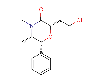 3-Morpholinone, 2-(2-hydroxyethyl)-4,5-dimethyl-6-phenyl-, (2S,5S,6R)-