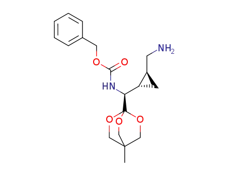 Carbamic acid,
[(S)-[(1S,2S)-2-(aminomethyl)cyclopropyl](4-methyl-2,6,7-trioxabicyclo[
2.2.2]oct-1-yl)methyl]-, phenylmethyl ester