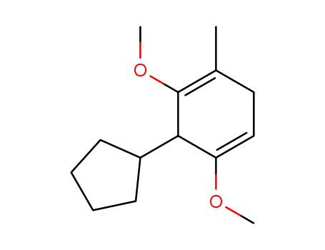 Molecular Structure of 460342-42-1 (3-cyclopentyl-2,4-dimethoxy-1-methyl-cyclohexa-1,4-diene)