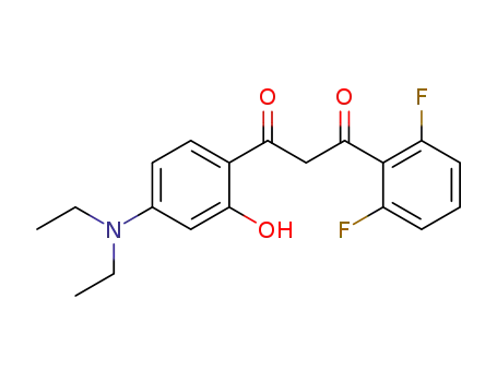Molecular Structure of 623945-00-6 (1-(4-diethylamino-2-hydroxyphenyl)-3-(2,6-difluorophenyl)propane-1,3-dione)
