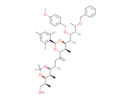 (S)-2-((4R,5R,6S)-6-{(S)-3-[(2S,4R,5R,6S)-6-[(1S,2R,3S,4S)-4-Benzyloxy-2-(4-methoxy-benzyloxy)-1,3-dimethyl-pentyl]-5-methyl-2-(2,4,6-trimethyl-phenyl)-[1,3]dioxan-4-yl]-1-methyl-but-3-enyl}-2,2,5-trimethyl-[1,3]dioxan-4-yl)-propan-1-ol
