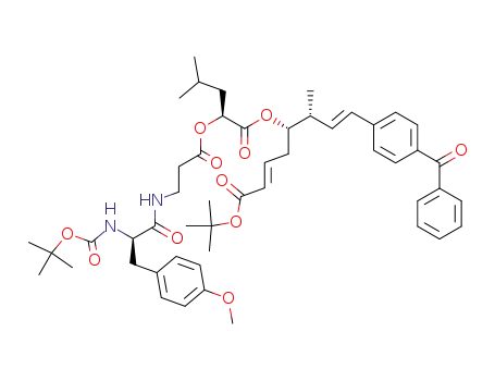 (2E,7E)-(5S,6R)-8-(4-Benzoyl-phenyl)-5-((S)-2-{3-[(R)-2-tert-butoxycarbonylamino-3-(4-methoxy-phenyl)-propionylamino]-propionyloxy}-4-methyl-pentanoyloxy)-6-methyl-octa-2,7-dienoic acid tert-butyl ester