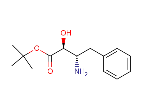 Molecular Structure of 119626-06-1 (TERT-BUTYL (2R,3S)-3-AMINO-2-HYDROXY-4-PHENYLBUTANOATE,97%)