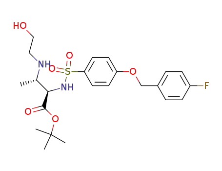 (2R,3S)-2-[4-(4-Fluoro-benzyloxy)-benzenesulfonylamino]-3-(2-hydroxy-ethylamino)-butyric acid tert-butyl ester