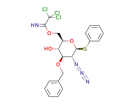 2,2,2-Trichloro-acetimidic acid (2R,3S,4R,5R,6S)-5-azido-4-benzyloxy-3-hydroxy-6-phenylsulfanyl-tetrahydro-pyran-2-ylmethyl ester