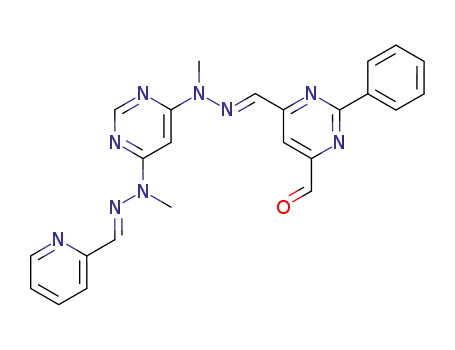 2-phenylpyrimidine-4,6-dicarboxaldehyde mono{methyl{6-[1-methyl-2-(pyridin-2-ylmethylene)hydrazino]pyrimidin-4-yl}hydrazone}