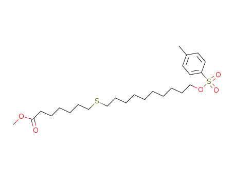 Heptanoic acid, 7-[[10-[[(4-methylphenyl)sulfonyl]oxy]decyl]thio]-, methyl
ester