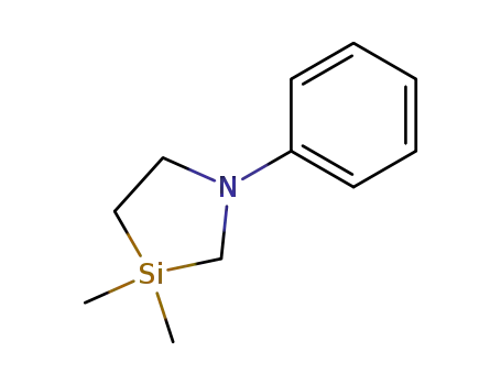 Molecular Structure of 97695-81-3 (1-Aza-3-silacyclopentane, 3,3-dimethyl-1-phenyl-)