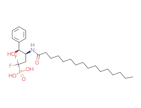 (3S,4S)-1,1-difluoro-4-hydroxy-3-(palmitoylamino)-4-phenylbutylphosphonic acid