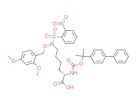 (S)-2-(1-Biphenyl-4-yl-1-methyl-ethoxycarbonylamino)-6-[(2,4-dimethoxy-benzyloxy)-(2-nitro-benzenesulfonyl)-amino]-hexanoic acid