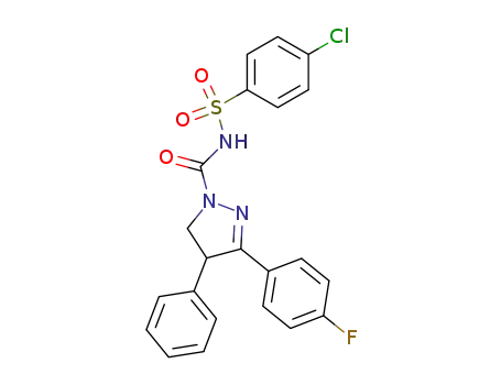 1H-Pyrazole-1-carboxamide,
N-[(4-chlorophenyl)sulfonyl]-3-(4-fluorophenyl)-4,5-dihydro-4-phenyl-
