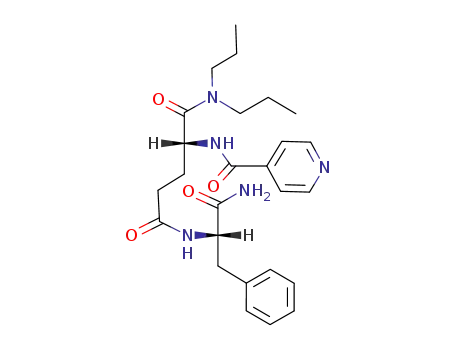 Molecular Structure of 120452-38-2 ((R)-2-[(Pyridine-4-carbonyl)-amino]-pentanedioic acid 5-[((S)-1-carbamoyl-2-phenyl-ethyl)-amide] 1-dipropylamide)
