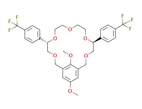 (5S,13S)-(+)-19,21-dimethoxy-5,13-bis[p-(trifluoromethyl)phenyl]-3,6,9,12,15-pentaoxabicyclo[15.3.1]henicosa-1<sup>(21)</sup>,17,19-triene