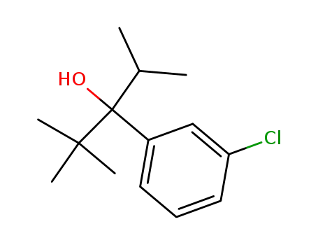 Molecular Structure of 190432-61-2 (Benzenemethanol, 3-chloro-a-(1,1-dimethylethyl)-a-(1-methylethyl)-)