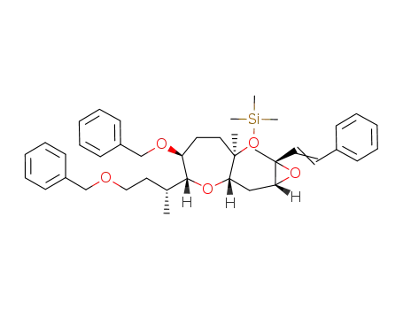 {(2S,3R,6S,7R)-6-Benzyloxy-7-((R)-3-benzyloxy-1-methyl-propyl)-3-methyl-2-[(2R,3R)-3-methyl-3-((E)-styryl)-oxiranylmethyl]-oxepan-3-yloxy}-trimethyl-silane