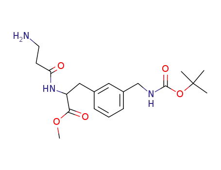 2-(3-amino-propionylamino)-3-[3-(<i>tert</i>-butoxycarbonylamino-methyl)-phenyl]-propionic acid methyl ester