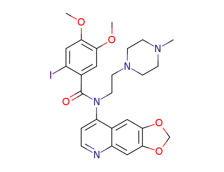 Benzamide,
N-1,3-dioxolo[4,5-g]quinolin-8-yl-2-iodo-4,5-dimethoxy-N-[2-(4-methyl-1
-piperazinyl)ethyl]-