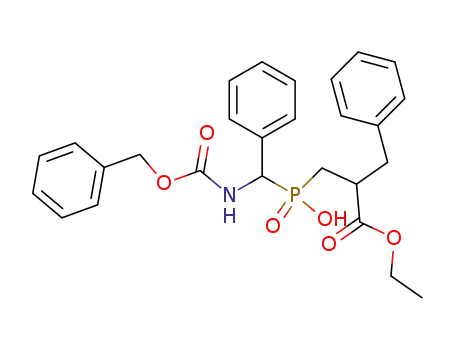2-benzyl-3-[(benzyloxycarbonylamino-phenyl-methyl)-hydroxy-phosphinoyl]-propionic acid ethyl ester