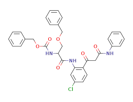 {2-Benzyloxy-1-[5-chloro-2-(2-phenylcarbamoyl-acetyl)-phenylcarbamoyl]-ethyl}-carbamic acid benzyl ester