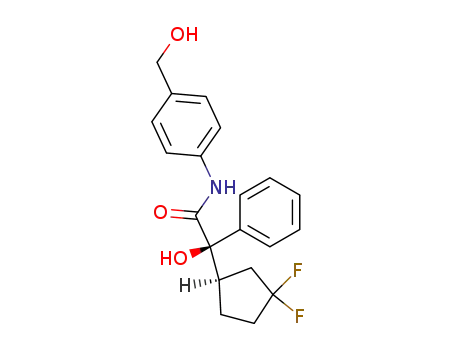 (R)-2-((R)-3,3-Difluoro-cyclopentyl)-2-hydroxy-N-(4-hydroxymethyl-phenyl)-2-phenyl-acetamide