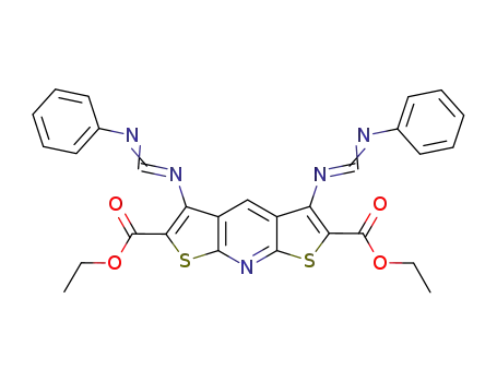 diethyl 3,5-bis(phenyliminomethyleneamino)dithieno[3',2'-e:2,3-b]pyridine-2,6-dicarboxylate