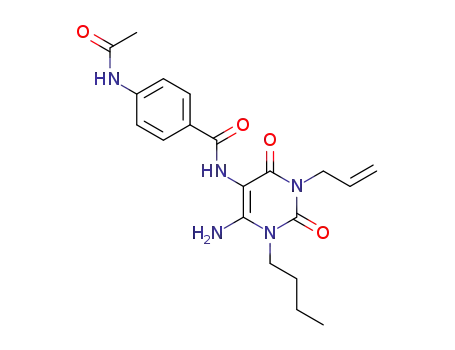 4-acetylamino-<i>N</i>-(3-allyl-6-amino-1-butyl-2,4-dioxo-1,2,3,4-tetrahydro-pyrimidin-5-yl)-benzamide