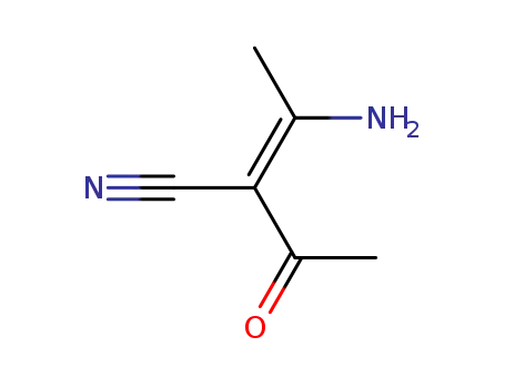 Molecular Structure of 497084-15-8 (2-Butenenitrile, 2-acetyl-3-amino-, (2Z)- (9CI))