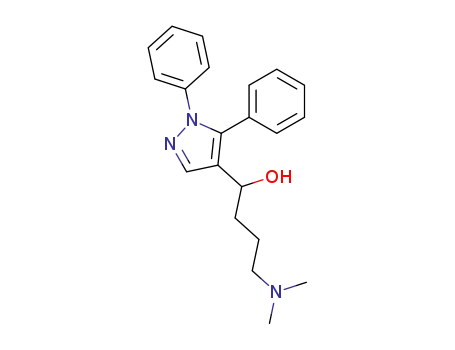 Molecular Structure of 296269-51-7 (1H-Pyrazole-4-methanol,a-[3-(dimethylamino)propyl]-1,5-diphenyl-)