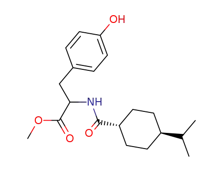Molecular Structure of 321371-23-7 (3-(4-hydroxy-phenyl)-2-[(4-isopropyl-cyclohexanecarbonyl)-amino]-propionic acid methyl ester)
