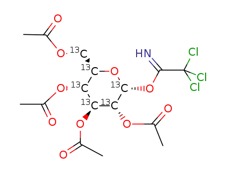 [glucose-U-(13)C]-2,3,4,6-tetra-O-acetyl-α-D-glucopyranosyl trichloroacetimidate